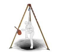 Kit De Trípode Para Espacios Confinados, Soporte De 2,3 M, Trípode De Rescate De Emergencia De Aleación De Aluminio De 817 Kg Con Cable De 20 M, Para Pozos De Exploración, Pozos De Acceso, Túneles, A