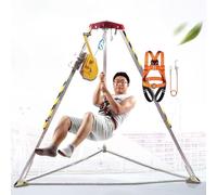 Kit De Trípode Para Espacios Confinados. Trípode De Rescate Para Espacios Confinados. Cumple Con Ansi. Cabrestante De 1200 Lb, 1800 Lb Y 2600 Lb. Sistema De Alivio De Elevación De Alcantarillado Con