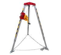 Kit de trípode para espacios reducidos con cabrestante autobloqueante, equipo de rescate de 1200 libras para pozos de registro, operaciones de entrada y seguridad, esencial para servicios industriales