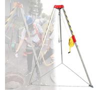 Kit de trípode para espacios reducidos con cabrestante y arnés de seguridad, rescate resistente para túneles de alcantarillado de pozos, cabrestante de 1200 libras