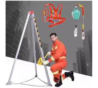 Kit de trípode para rescate en espacios confinados, cabrestante de 1200/1800 libras, cable de 20 m, protección contra caídas, trípode de alta resistencia para seguridad industrial, ideal para operac