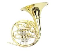 kit De Trompa Francesa Instrumento De Viento Madera Profesional Lacado En Oro 4 Teclas Doble Campana Separada Tono F Bb Trompa