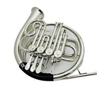 kit de trompa francesa Trompa de una sola con boquilla, instrumento Musical profesional niquelado B/F de 4 teclas