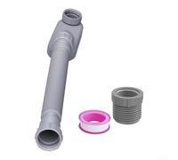 Kit de tubo de drenaje flexible de polipropileno de perfil bajo que ahorra espacio, con trampa en P, extensión telescópica flexible, ajustable, 30,5 a 85 cm, resistente al calor