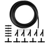 Kit de tubo limpiacristales para coche, tubo universal para sistema limpiacristales de 5 m con 15 piezas de accesorios para tubos de cepillos del parabrisas, accesorios para coche para boquillas