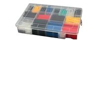 Kit de tubo termorretráctil termorresistente, paquete surtido tubos termorretráctiles, aislamiento for cables, envoltura retráctil(580pcs in box)