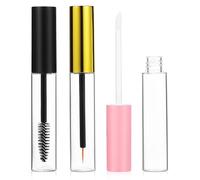 Kit de Tubos de Brillo Labial Vacíos 10ml con Varillas Abs Pet | Diseño Transparente, Cierre Hermético y Uso Múltiple, para Viaje y Trayectos, Compatible con Máscara y Delineador