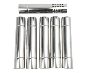 Kit de tubos de estufa de leña | Exstensión de chimenea de acero inoxidable de 5 piezas con supresor de chispas | Secciones de chimenea de 30 cm x 6 cm para estufas de tienda de campaña y refugios al