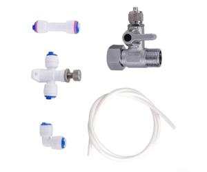 Kit de tubos de PE certificado NSF de 15 m, ajuste a presión para | Instalación rápida de bricolaje, no requiere herramientas, accesorios rectos y de codo, conector en T para una configuración
