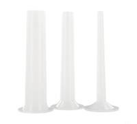 Kit de tubos de relleno de salchichas, paquete de 3 embudos de plástico, boquillas de 18 cm de longitud para dispositivos caseros para hacer salchichas
