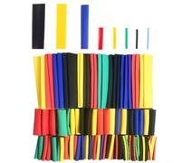 Kit de tubos termorretráctiles de poliolefina, 164 piezas surtidas, fundas de aislamiento de cable de alambre, relación de encogimiento 2:1, juego de protección eléctrica ignífuga con 8 tamaños y 5