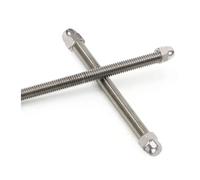 Kit de tuerca ciega hexagonal de varilla de rosca completa de acero inoxidable 304 DIN975 DIN1587 tornillo de doble cabeza M3 M4 M5 M6 M8(70mm,M6 2pcs (Sets))