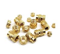 Kit de tuercas de inserción de latón y cobre for inyección de termofusible, impresión 3D, rosca moleteada de sarga, 100-1300 piezas, M1.4, M1.6, M2, M2.5, M3, M4, M5 y M6(M2.5 350pcs)
