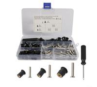 Kit de tuercas de neopreno para inserto de latón M6 sin grietas (91 piezas)
