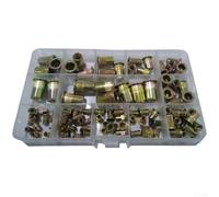 Kit de tuercas de remache de acero inoxidable 304 para M3 M5 M6 M8 para M10 plano para cabeza ranurada inserto surtido con caja de herramientas de instalación para aplicaciones de reparación