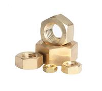 Kit de tuercas de seguridad, 10/20/50/100/200PCS Tuercas completas hexagonales chapadas en cobre M2 .5 M3 M4 for adaptarse a pernos y tornillos(20PCS-M2)