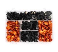 Kit De Tuercas De Tornillos De Carenado para Motocicleta, Clips De Sujeción para El Cuerpo, Tornillo para Z650 Z750 Z800 Z900 Z1000 M6 Acero(Orange)