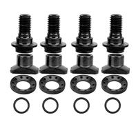 Kit de tuercas para zapatas de freno con abrazadera en C, 16 unidades; juego de tornillos para frenos de bicicleta de aleación de titanio para bicicletas de carretera; pernos de di ((negra))