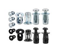 Kit de tuercas remache Metal en forma pétalo, tuerca expansión M4 M5 M6 M8, for placa matrícula, abrazadera Panel fijación, bloqueo(Screw Nut(4Set) Zinc,M5x18)