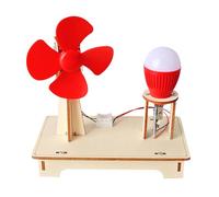 Kit de turbina eólica - 5,91 X 3,35 X 5,71 Pulgadas, Conjunto De Construcción De Madera, Juguete Educativo STEM | Inicio Escuela Proyectos Grupo Participación Conjunta Estudio De Energías Renovables