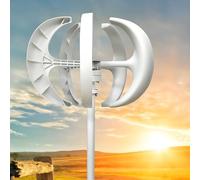 Kit de turbina eólica de 16000 W, 12 V, 24 V, 48 V, 5 aspas, para linterna, generador de turbina eólica permanente, turbinas eólicas verticales, kit de energía para el hogar(48v)