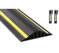 Kit de umbral de barrera contra inundaciones para puerta de garaje de 4 cm de altura, 4,34 m de longitud | PVC flexible | Kit Completo Incluye 2 Adhesivos | GaraDry
