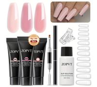 Kit de Uñas de Gel Extendidas, Kit de Gel para Uñas con Deslizante y Forma de Uña , Clip para Uñas para Multi-Gel, Kit de Introducción a , Kit de Mejora de Uñas para el Hogar