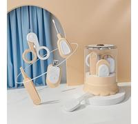 Kit de uñas para bebé, kit de manicura y pedicura con bonito estuche de león (rosa)