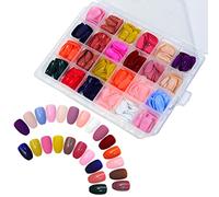 Kit de uñas postizas cuadradas a presión, juego completo de uñas artificiales, punta acrílica, manicura, 24 colores, 12 tamaños