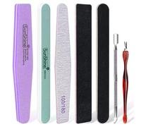 Kit de Uñas Removedor el Esmalte,de Manicura para Limpiar Uñas y Quitar Cutículas， Lima de Uñas, Herramientas de Manicura, Alicate para Cutículas(Esponja frotando colores aleatorios)
