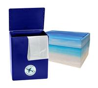 Kit de urna de cremación de Viaje Temporal y Segura para Moscas aprobada por la TSA, para Cenizas humanas, Apto para aerolíneas y Correo, Capacidad de 200 Pulgadas cúbicas, urna de plástico Azul con