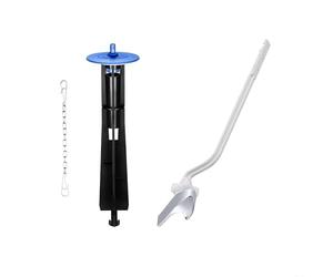 Kit de válvula de drenaje de inodoro para inodoros AquaPiston GP1229656 K1188999 K1188998 Cuerpo ABS con mecanismo de descarga de acero inoxidable (azul)