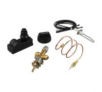 Kit de válvula de seguridad de gas para chimenea y calentador de terraza, protección contra fallas de llama con encendedor de 600 mm, sensor de 12 PSI
