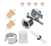 Kit de válvula de tanque de combustible para generador con filtro en línea, rosca interna M16 x 1,5 mm, interruptor de apagado, compatible con 4000 4375 6500 8750 9000 Series