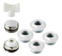 Kit de válvula de ventilación de radiador, válvula de purga manual con juego de conexión para radiadores de aluminio, conjunto de válvula de drenaje de cobre G1/2 y G3/4 para sistemas de calefacción