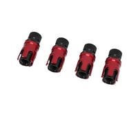 Kit de Válvula Desinfladora de Neumáticos, Liberación Rápida de Alto Rendimiento para SUV y Vehículos Todo Terreno, Aleación de Aluminio, Paquete de 4 (Rojo)