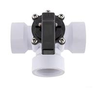 Kit de válvula desviadora de piscina de 1.5 3 vías, adaptador de manguera ABS para bombas sobre el suelo, spas, se adapta a puertos de 1-1/4 o 1-0.5 con abrazaderas más juntas tóricas (blanco)