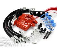 Kit de Válvula Remota Hidráulica Trasera para Massey Ferguson MF 135 150 230 231 240 245 250 253 - 2 x DW (rojo)