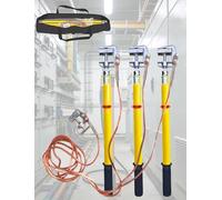 Kit de varilla de conexión a tierra con alambre de cobre suave y poste aislado para trabajos eléctricos, conexión a tierra al aire libre, configuración del sistema