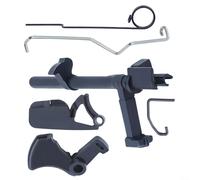 Kit de varilla de estrangulador de gatillo del acelerador, 6 piezas, conjunto de resorte del eje del interruptor, restaura el funcionamiento suave, construcción de metal plástico, para reparación de