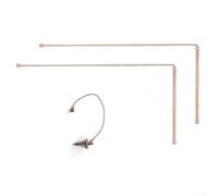 Kit de varillas de sonda detector de metales de cobre para adivinación, búsqueda de agua de caza de tesoros y estudio geológico con funda protectora oro rosa (B)