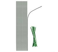 Kit de varillas de soporte para plantas con tallos flexibles de 40 cm para estabilizar plantas en maceta, verduras y variedades de flores (20 piezas)