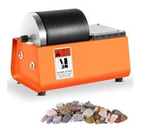 Kit De Vaso De Roca Eléctrico De 16 W, Máquina Pulidora De Roca De Bajo Ruido, Uniforme De Velocidad Ajustable De 2,5 Kg De Capacidad, Tracción De Doble Rueda, Pulido De Alta Eficiencia Con Fuerte Cap