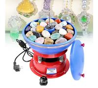 Kit de vaso de tambor vibratorio eléctrico profesional para rocas, joyas, piedras, pulidor definitivo para entusiastas del bricolaje, coleccionistas de piedras preciosas