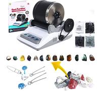 Kit de vasos de roca, incluye 2 correas, una bolsa de piedras rugosas, 4 rectificadores, finamente molidos, pulido, pulido final, pulido de granos, con temporizador de 7 días, pulidor de roca