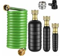 Kit de vejiga de drenaje de 3 piezas para limpieza de tuberías, herramienta de desobstrucción de goma con manguera y válvula de 10 pies, se adapta a desagües de 1 a 6 pulgadas para fregaderos, duchas