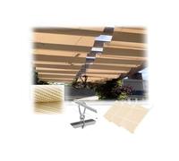 Kit de vela de sombra retráctil for exteriores con diseño de olas.Cubierta de protección solar transpirable,Personalizable, for patio, terraza, techo de pérgola(1.5 * 10m)