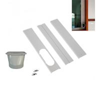 Kit de ventilación de aire acondicionado de puerta corredera, sello de ventana de aire acondicionado portátil, longitud ajustable fácil de instalar y desmontar placa de sellado de ventana, sello