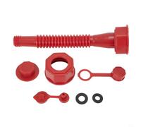 Kit de ventilación de boquilla de gas de repuesto para contenedores de combustible de plástico, boquilla de vertido flexible con tapa compatible con Blitz Midwest para cetro, recombustible rojo