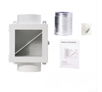 Kit de ventilación de secadora con filtro colector de pelusa de hierro para uso en lavandería para mantener el flujo de aire y reducir la acumulación de pelusa en lavadoras (blanco)